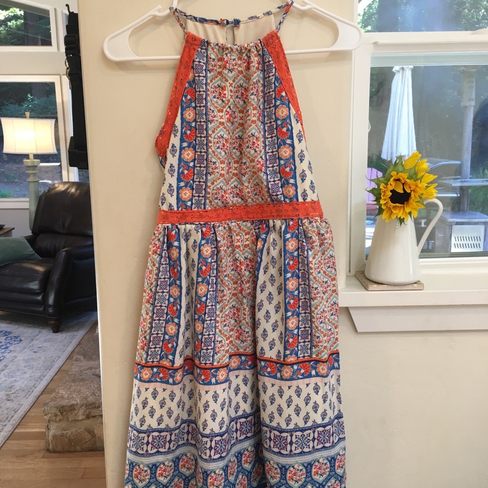 Long halter girls dress